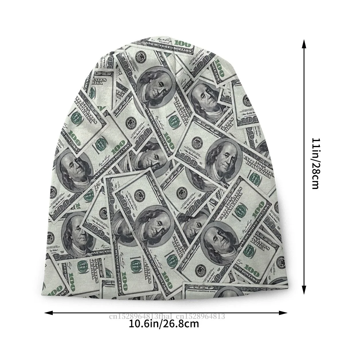 Outdoor Hats Giant Money Background 100 Dollar Bills Thin Hat Bonnet Hipster Skullies Beanies Caps Men Women\'s Earmuffs