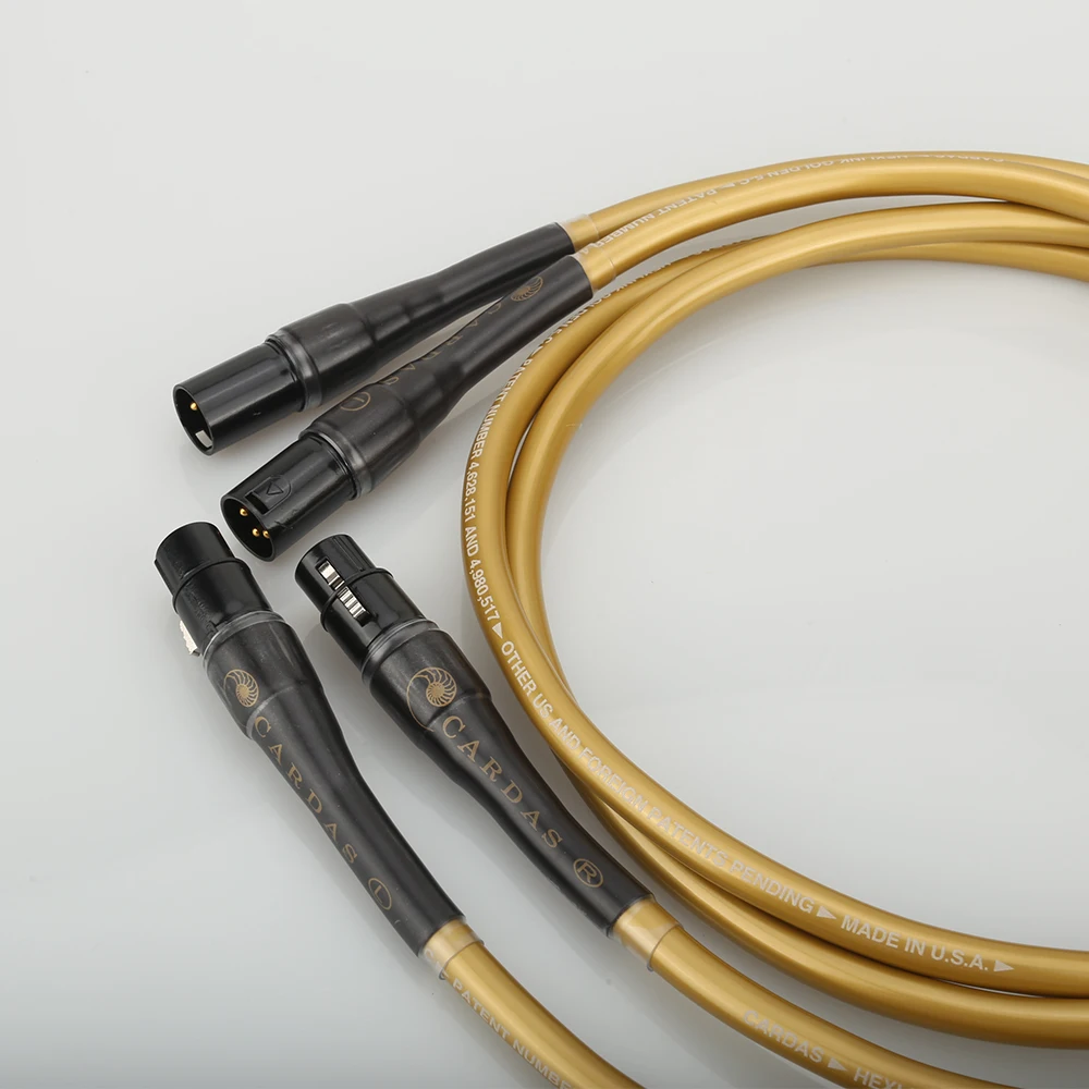 High Quality HI-End Hexlink Golden 5-C XLR Interconnect cardas Hexlink Golden 5-C  Acoustic Cable Pair 1M Balanced Signal Wire