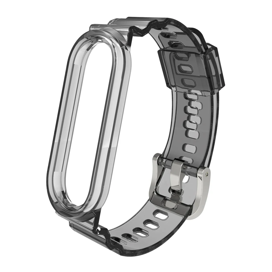Armband op Mi Band 5 6 7-band voor Xiaomi Miband 4 3 Siliconen armband voor Miband 5 6 7 Sportarmband Polsbandje Gletsjerstijl