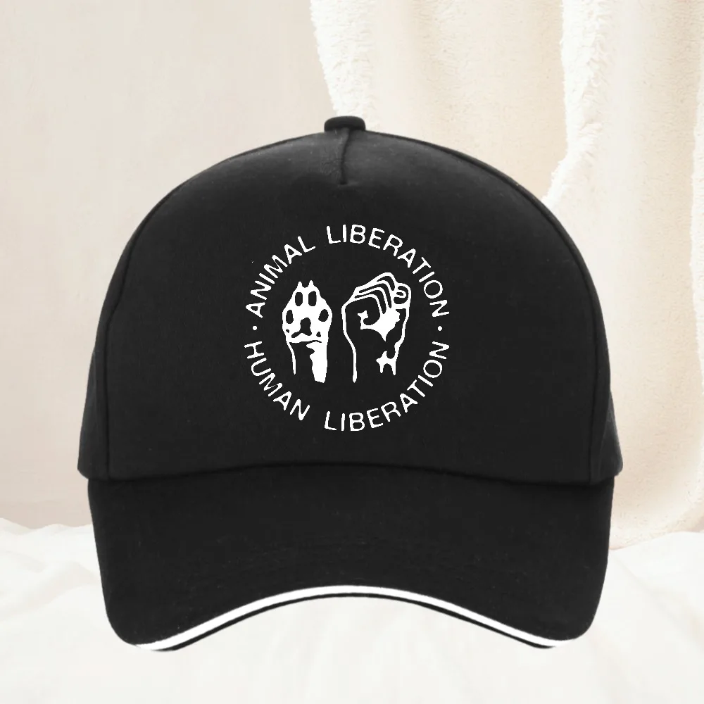 

Animal Rights Liberation Human print Baseball Cap funny Retro Outdoor Summer Adjustable Hat