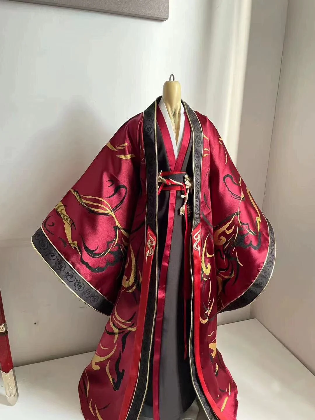 1/3 Scale BJD Clothes Ancient Costume Dress Hanfu Long Robe Samurai Outfit For BJD/SD MSD SD13 ID72 Uncle Doll Accessories A2137