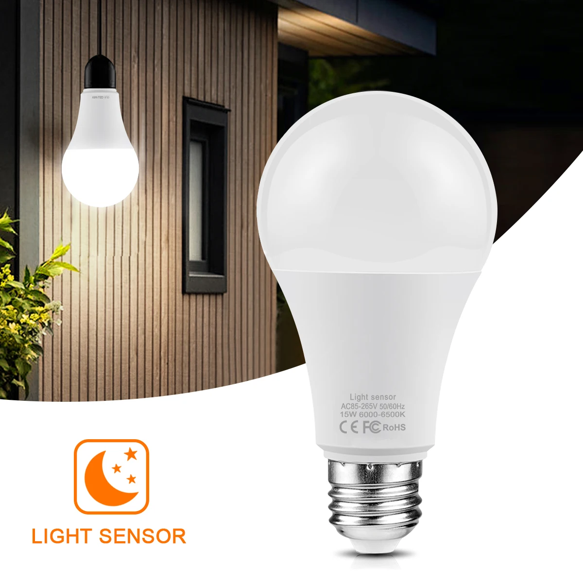 LED Dämmerung bis zum Morgengrauen Glühbirne 12W 15W E27 Sensor Außen leuchte AC 110V 220V Nachtlicht birne mit Lichtsensor Auto Ein/Aus Smart Lampe