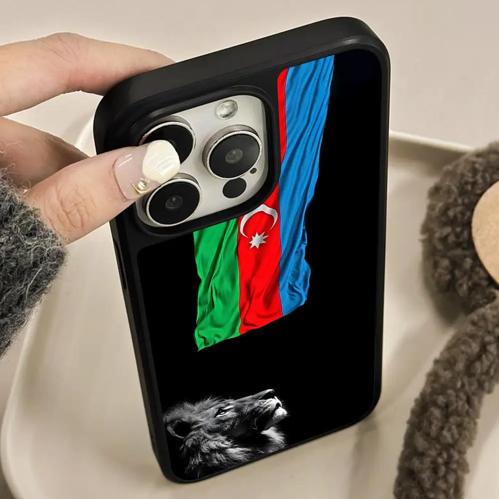 

Чехол для телефона с флагом Азербайджана для iPhone 17 16 15 14 13 12 11 Air Pro Max Plus, матовая поверхность, красочный, красивый чехол
