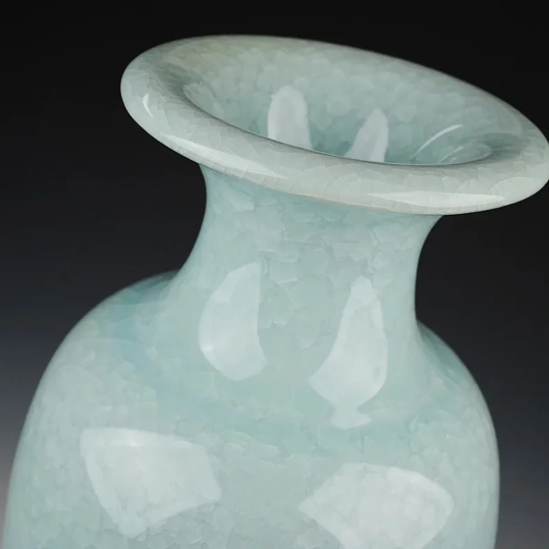 Ceramic Ware Jun Porcelain Antique Cracked Glaze Vase Modern Home Living Room Decoration Crafts Classical Ornaments