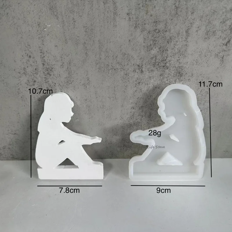 Valentine\'s Day Candle Holder Silicone Mold Couple Candlestick Mould DIY Aromatherapy Cement Gypsum Ornaments Decoration Mould