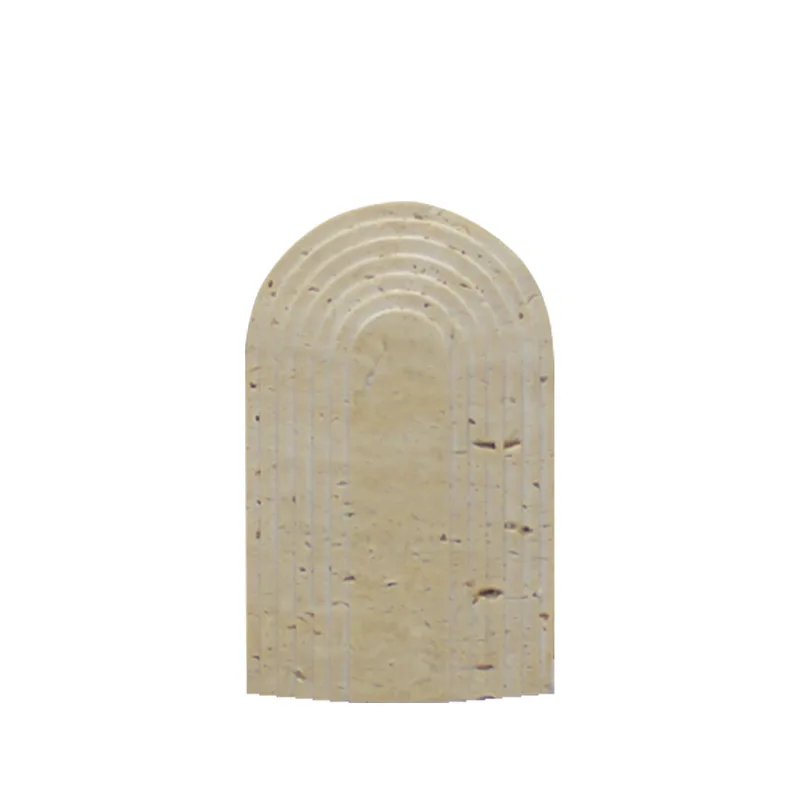 

Imitation travertine geometric ornament modern abstract architectural model sculpture model room bookcase wine cabinet
