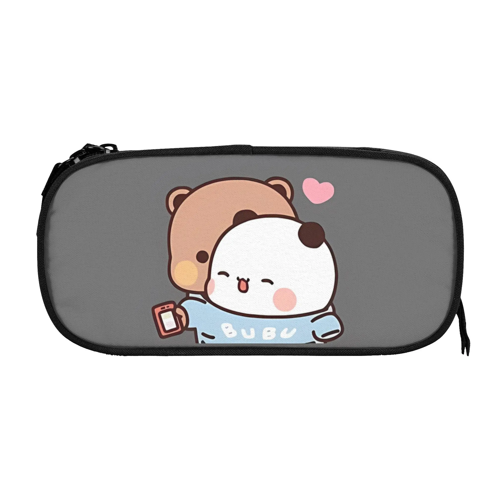 

1 piece Lightweight Panda Found Warmer Place In Hoodie Pencil Case Boys Pen Bag Bubu And Dudu School Stationery Bag