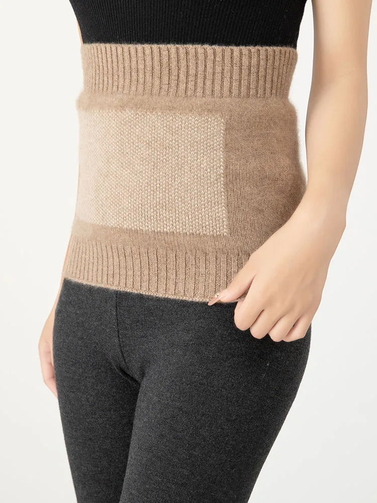 للجنسين الكبار حماية حزام خصر 100% الكشمير حزام الشتاء حزام تدفئة البطن حماية حزام مختلط الاستخدام تريكو Cummerbunds #2