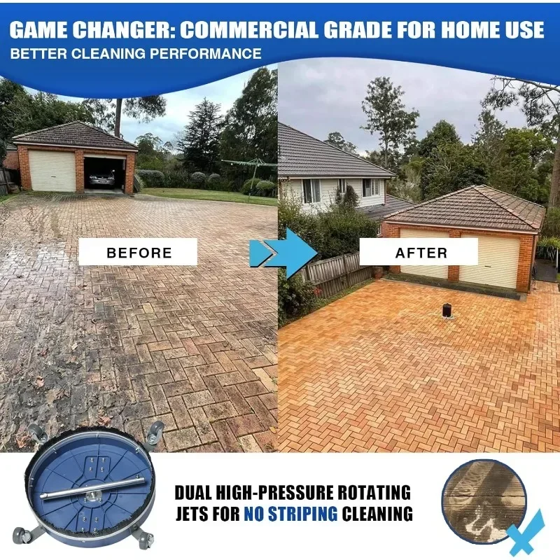 Pressure Washer Surface Cleaner 20”, 4500 PSI Power Washer Surface Cleaner Attachment with Wheels, Pressure Washer Attachment