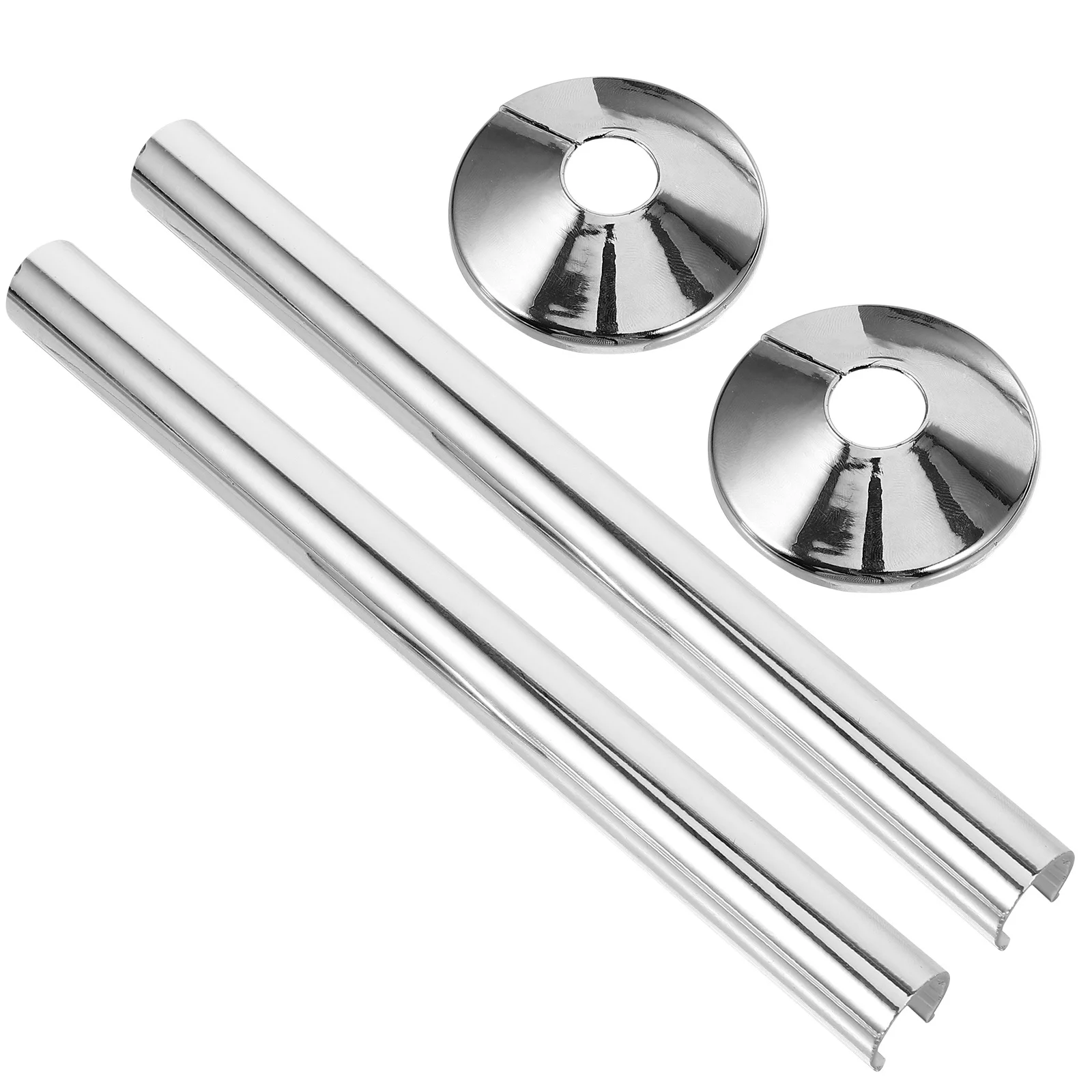 2 مجموعة سخان المياه كم غطاء الزخرفية ل ثقب العادم طوق الأنابيب البلاستيكية يغطي استبدال المبرد الأنابيب الأكمام المطبخ