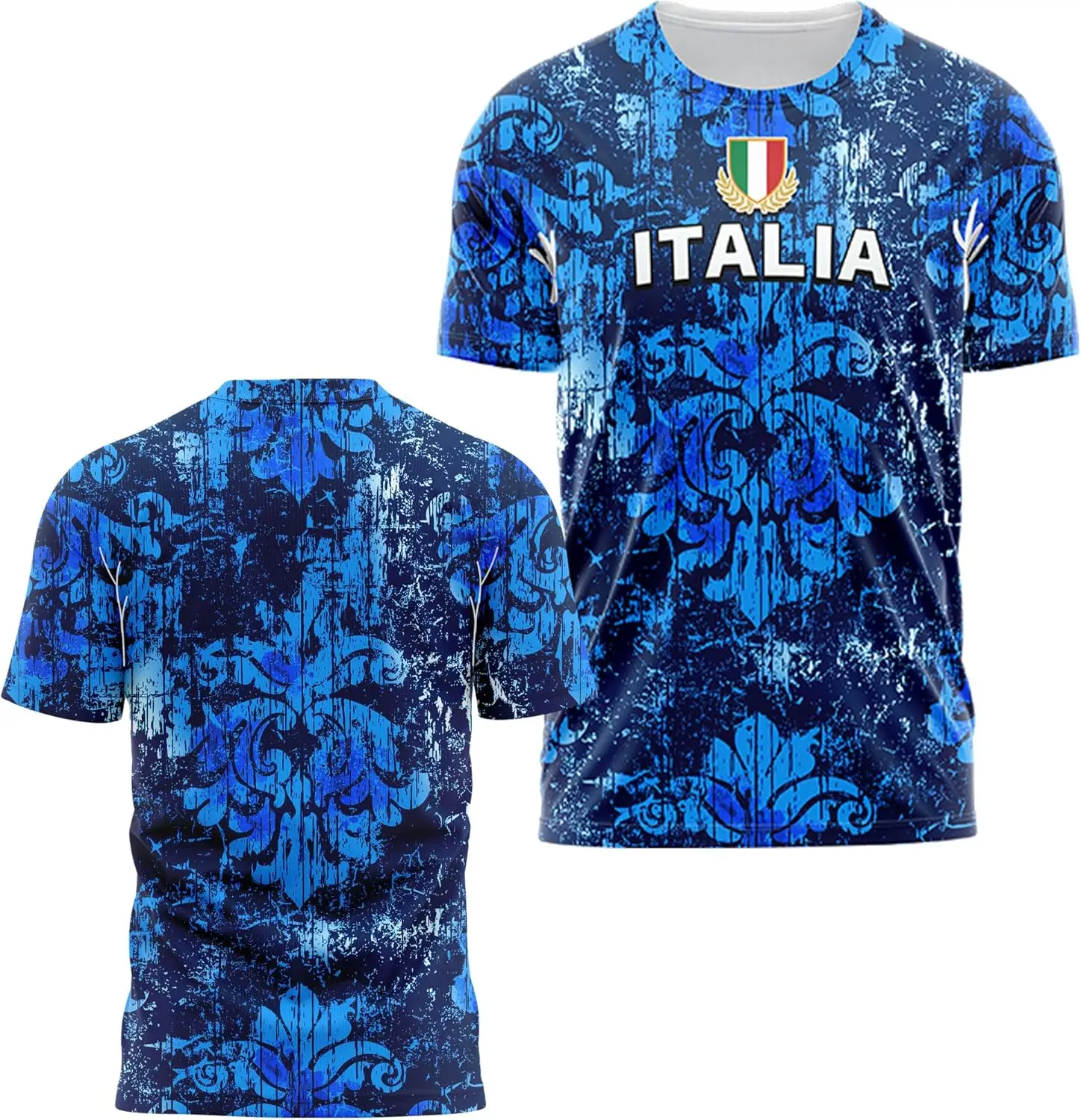 Camiseta de Rugby Retro de Italia para hombre, camiseta con estampado inspirado en 3D, bandera italiana, camiseta con número de nombre personalizado