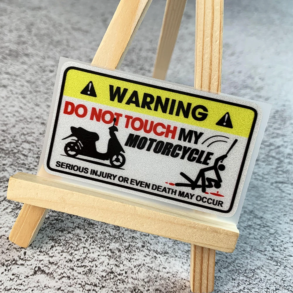 Warning Stickers Reflective Danger Banning Signs Reminder Decal Motorcycle Laptop Luggage Snowboard DIY Accessories