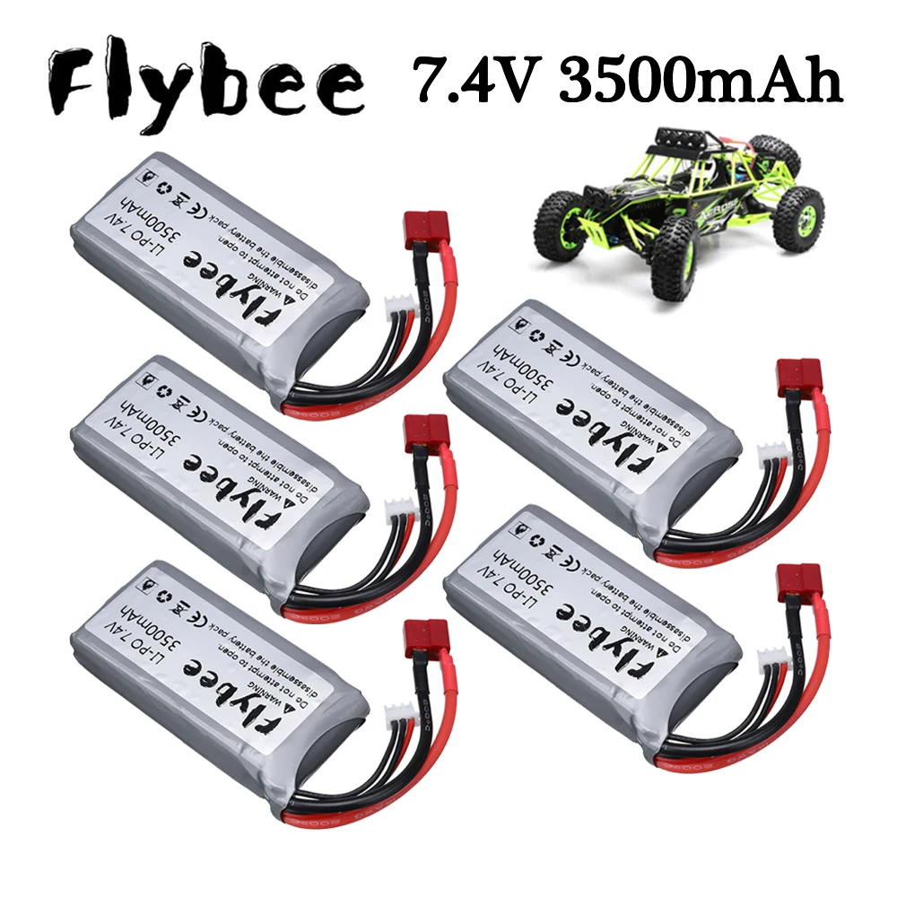 ترقية 7.4V 3500mAh RC يبو بطارية ل Wltoys 12428 12423 RC سيارة feiyue 03 Q39 الطرق الوعرة أجزاء 7.4V 2S RC اللعب البطارية