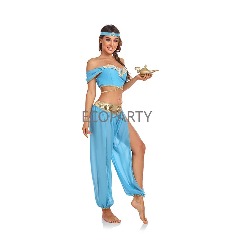 2023 Summer New Halloween Cosplay Princess Divine Lamp Adult Stage Performance Dress Drama Performance Dress MS14774