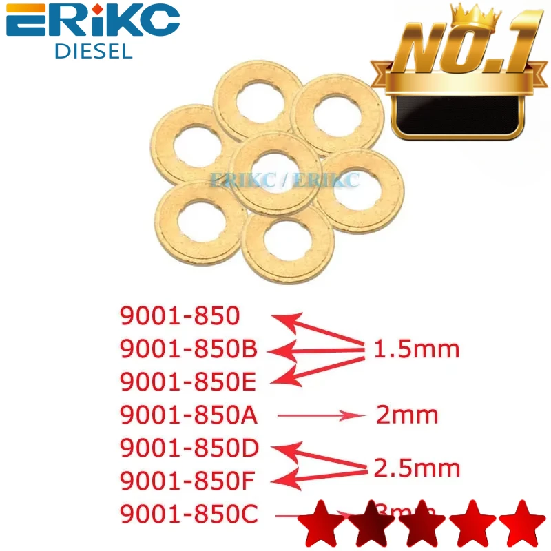 ERIKC 9001-850 9001-850B 9001-850E Copper Gasket Washers Thickness 9001-850A Heat Shield 9001-850D 9001-850F 9001-850C