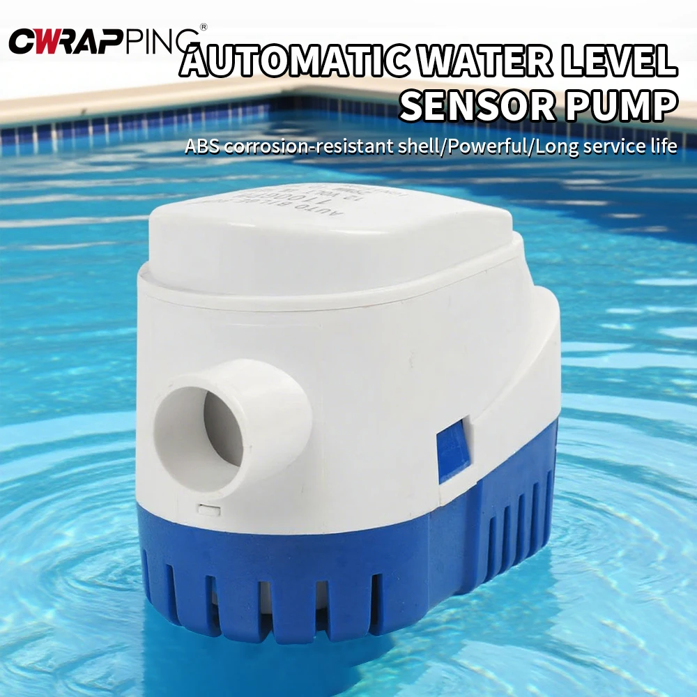 

Автоматический трюмный насос, 1100 галлонов в час, 12 В постоянного тока, погружной электрический водяной насос с поплавковым выключателем от парусника для домашней лодки, лодки