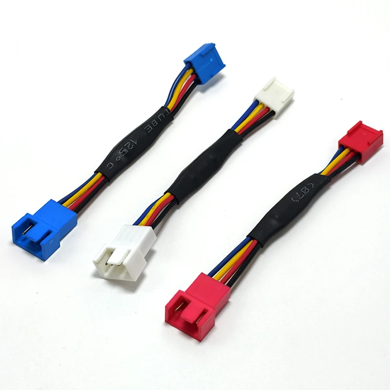 1/5/10PCS Fan Resistor Cable 3 / 4 Pin Male to 3 / 4Pin Female Connector Reduce PC CPU Fan Speed Noise Resistor Slow down Cables