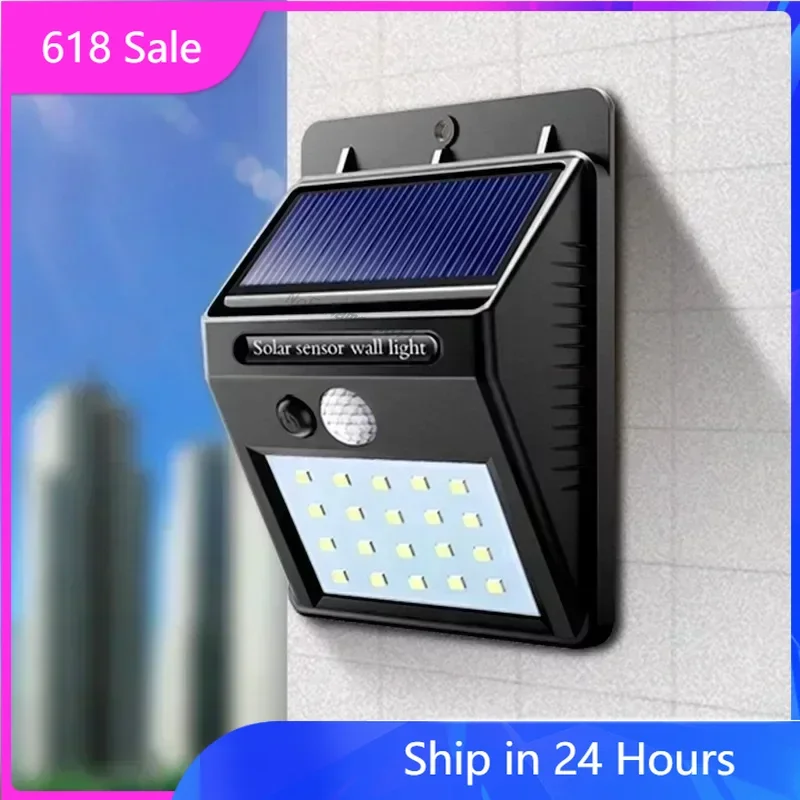 

New Solar Lamp Outdoor Decoration Light IP65 Waterproof Sunlight Powered Spotlight with Motion Sensor Solar LED Light Outdoor