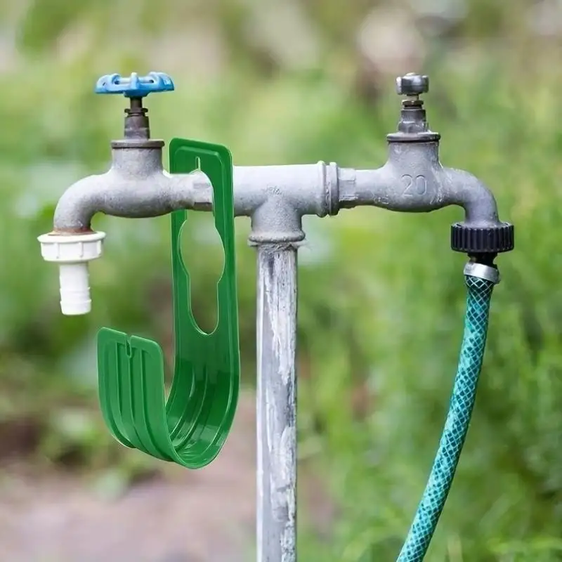 Sturdy Wall Mounted Garden Hose Holder Reel Organizer Water Faucet Bracket for Outdoor Irrigation Use