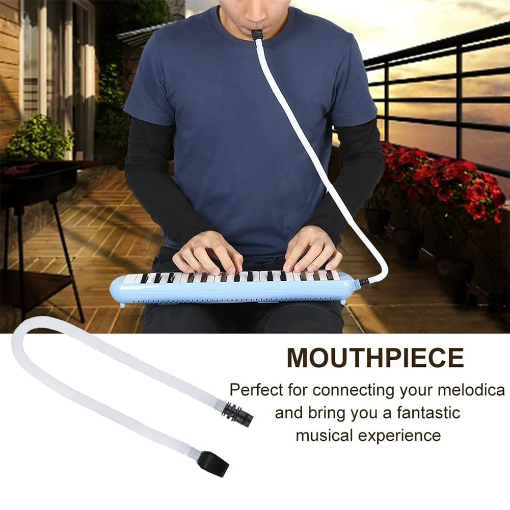 32/37 Keys Melodica Tube Flexible Portable Blowpipe Mouth Organ Pianica Mouthpiece Lightweight Portable Music Elements