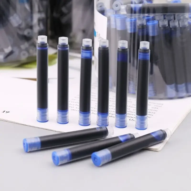 100pcs Jinhao Universal Preto Azul Caneta Tinteiro Cartuchos 2.6mm Recargas Escola Escritório Papelaria