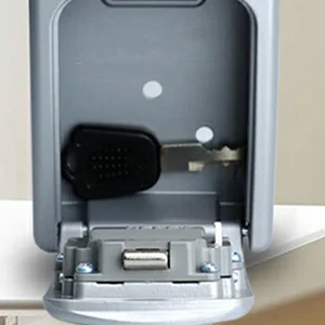 Langlebige Luxus -Zink -Legierung wasserdichte Wandmontage Schlüssel Aufbewahrungsbox Kombination Key Keeper Einfach innen und außen zu reparieren 8 Hauptverkaufsschlüsselhalter mit Passwort - №5