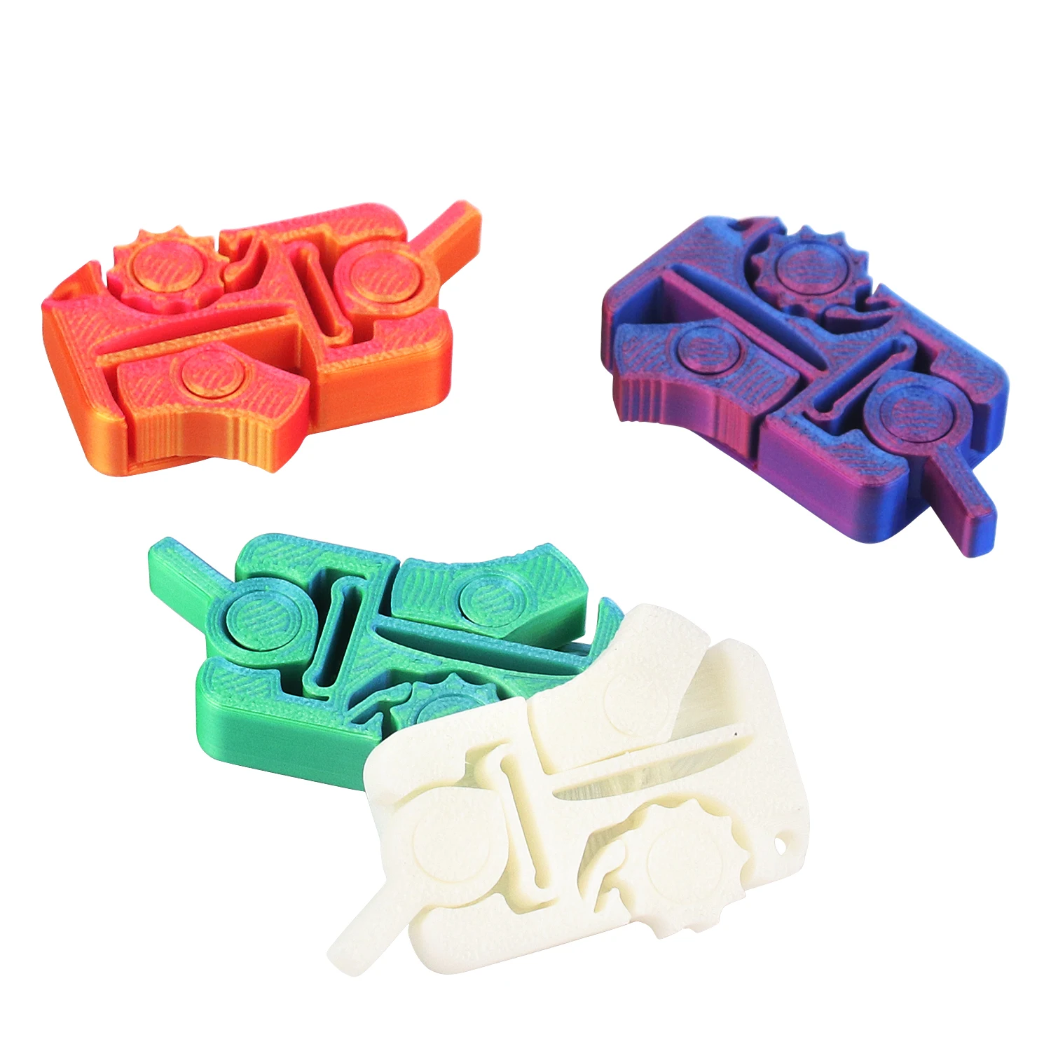 Impressão 3D descompressão dedo interruptor mini pingente chaveiro portátil e alívio de pressão suave