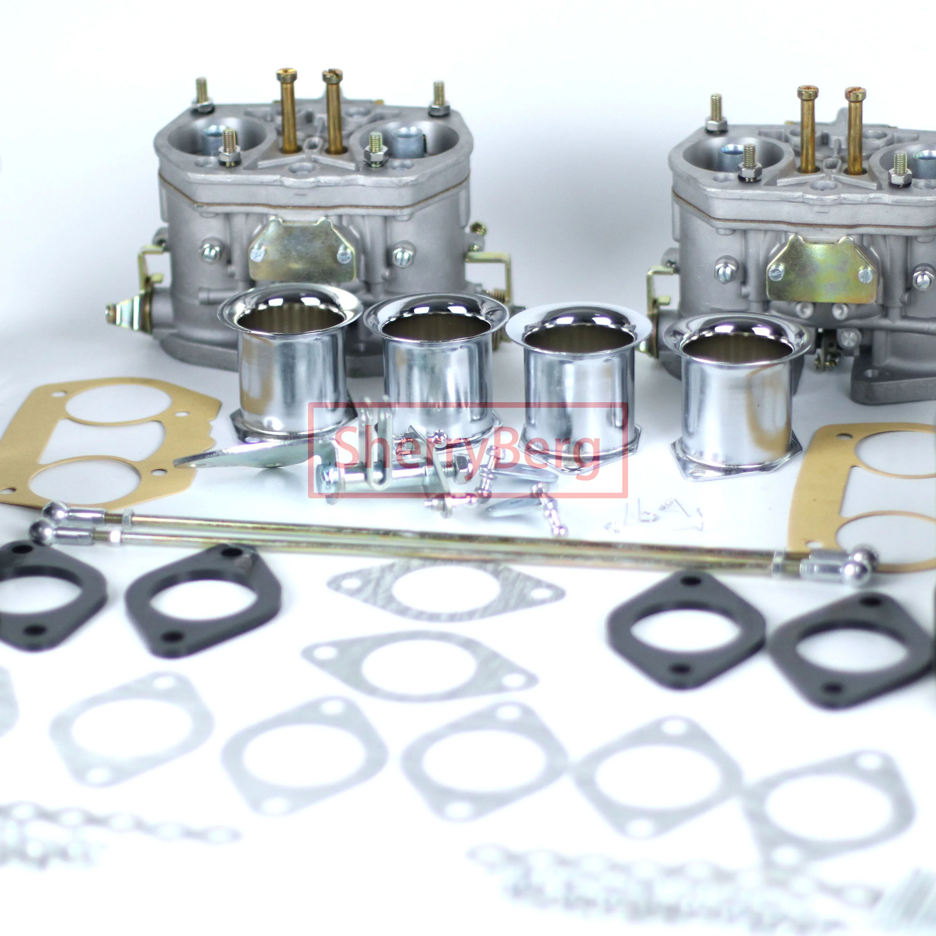 SherryBerg Dual Carb Kit 40MM 40IDF Carburetors Manifold Linkage Air Filters IDF For Porsche 914 VW Weber Empi  Hpmx Type4  T4