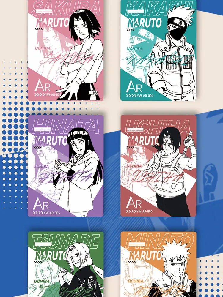 New Naruto Card Japanese Anime Collection Card Doujin Badge Crystal Bricks Booster Box Kids Toy Birthday Party Gifts