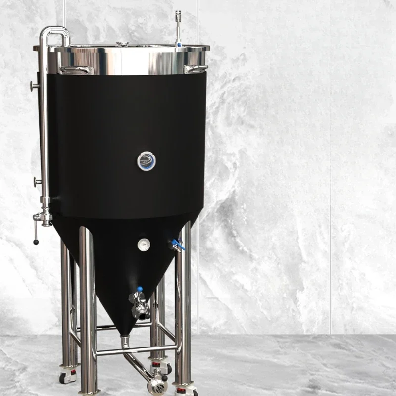 510L stainless steel conical fermentation  thermal insulation cooling movable tank  storage tank craft brewing