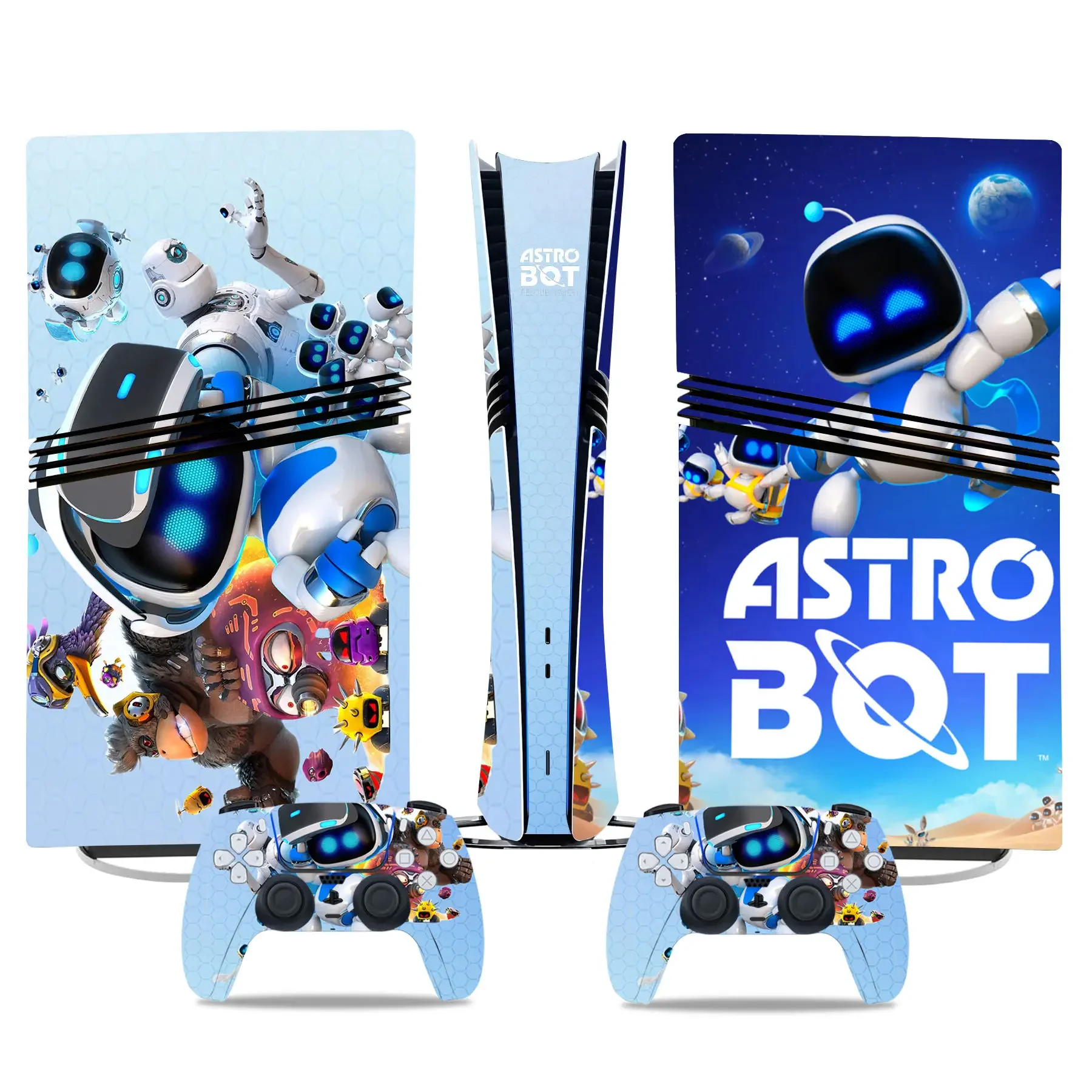 Astro Bot Customized PS5 pro digital Vinyl Skins Stickers PS5 pro digital Controller Console skin stickers