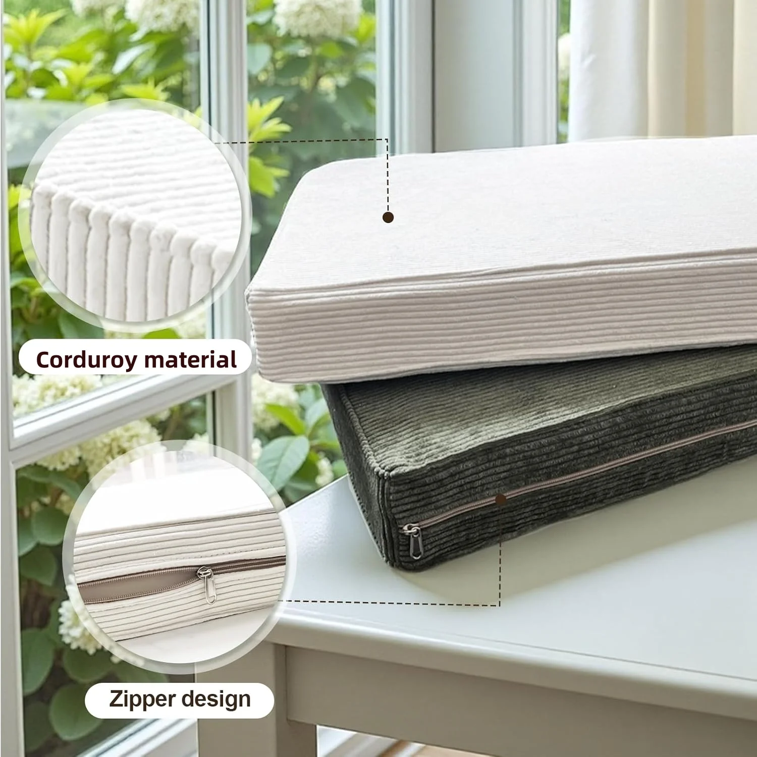 Custom Long Bench Cushion ,Long Mattress Sofa Chair Seat Pad Decorative Garden Seat Cushion, Bench, Bay Window Pad, Swings