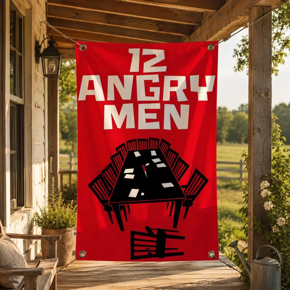 Movie 1-12 Angry Men Flags Decorative Flag Banner for Indoor Outdoor Wall Garden Yard Porch Patio Home Party Decor