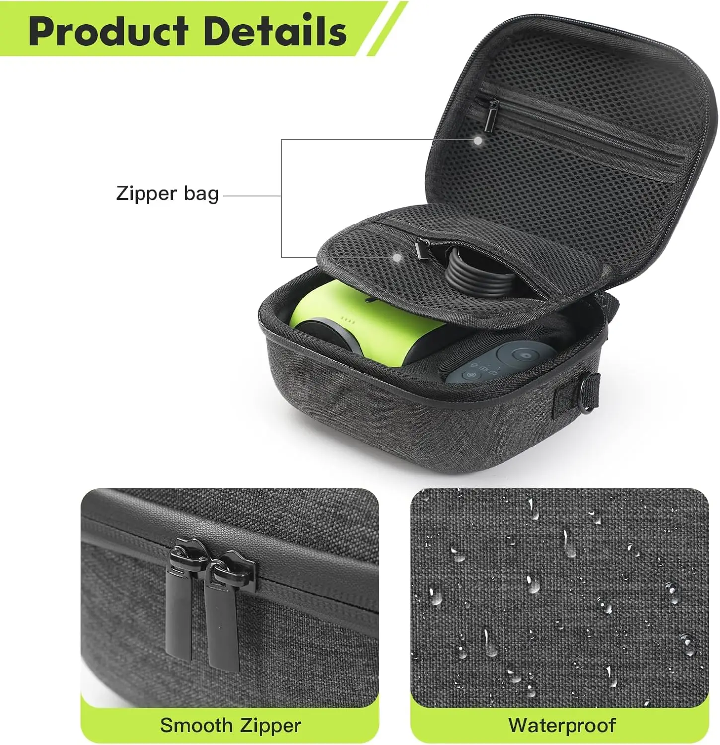 Hard Carrying Case for XbotGo Camera Remote & Accessories (Black)