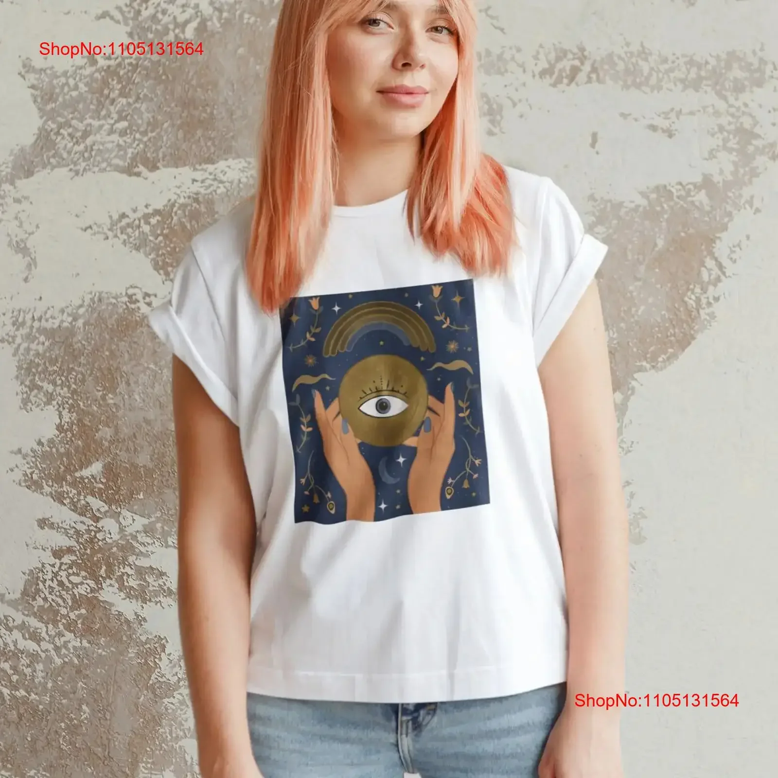 

Esoteric Hands and Eye T shirt Mystical Palmistry vintage Washed streetwear homme Unisex designer clothes Breathable Stretched