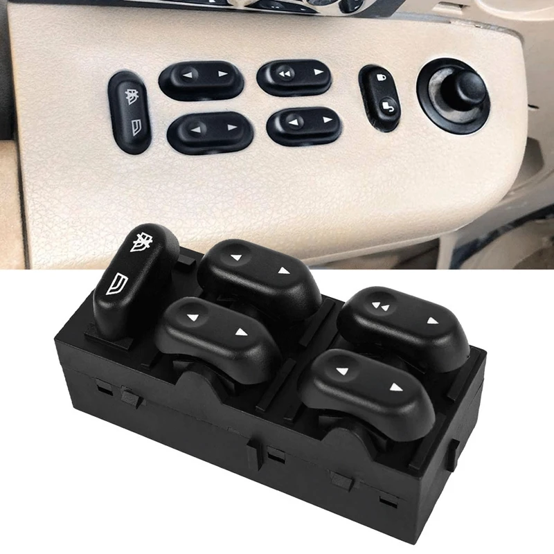 Black Master Window Switch Front Left Driver Side 5L1Z-14529-AA 5L1Z14529AA For 2004-2008 Ford F-150