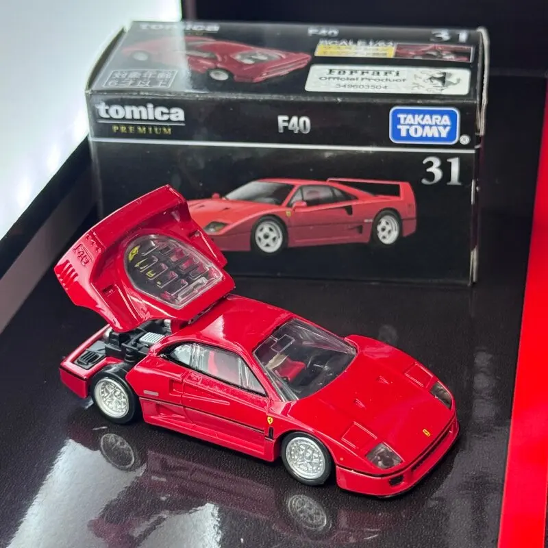 Takara Tomy Tomica Premium 31 Ferrari F40 1/64 Alloy Diecast Sports Car Model Collectible Ornament Kids Boys Birthday Gift Toy