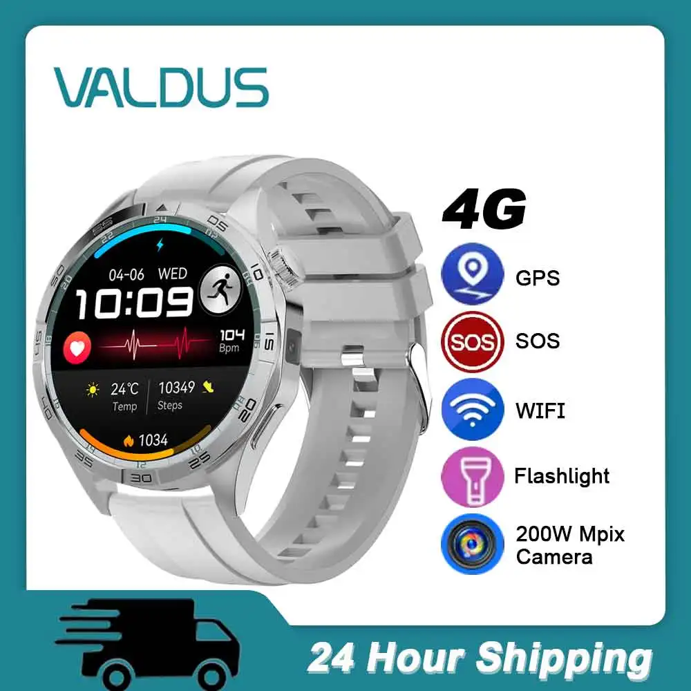 

VALDUS 2025 Новые Смарт-часы VG52 Pro 4G 16 ГБ Память WIFI SIM-карта 200 Вт Камера GPS Позиционирование SOS Фонарик AMOLED Смарт-часы