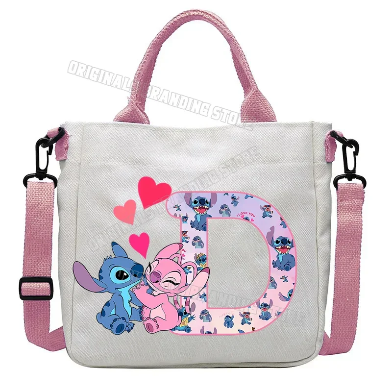 ديزني غرزة الكرتون رسالة الأطفال حقيبة كتف بنين بنات حمل حقيبة الطفل حقيبة يد قماش أنيمي حقيبة كروسبودي هدايا أطفال جديدة