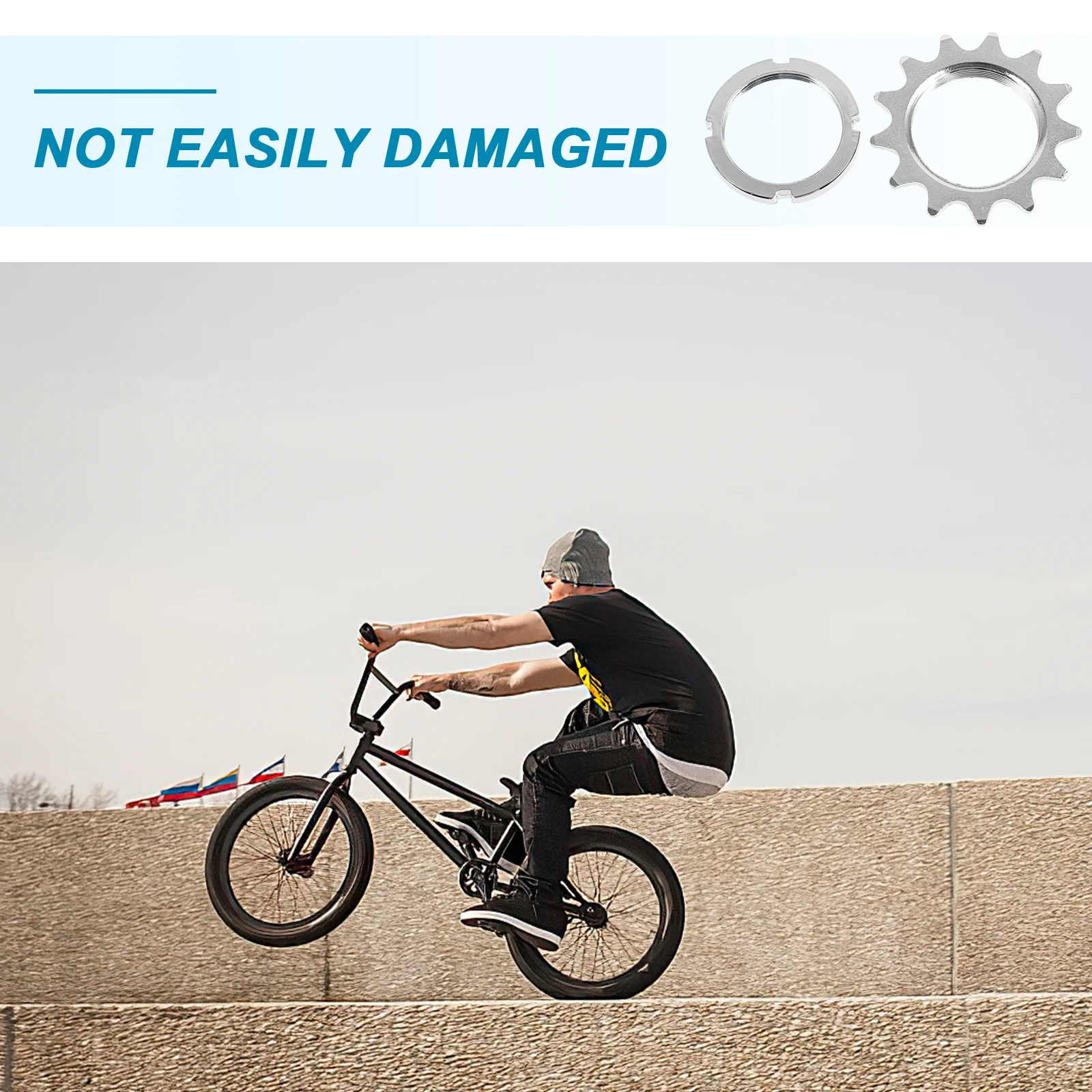 

1Set Fixed Gear 13t Flywheel High Strength Steel Single Speed Freewheel Bike Sprocket Fixed Gear Hub Bicycle Freewheel Noiseless