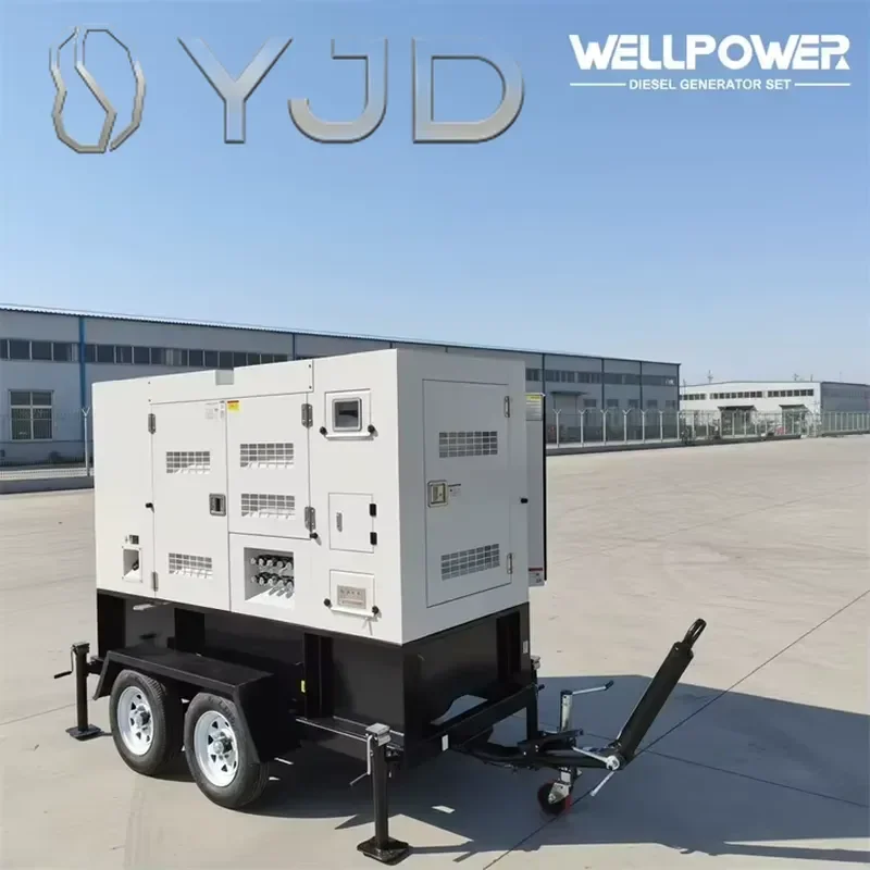 Outdoor 1/3 Phase Trailer Silent 20KVA 25KVA 30KVA Diesel Generator 15KW 20KW 25KW with ATS Auto Start