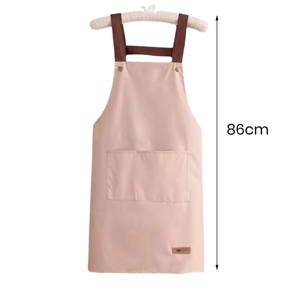 Large-capacity Apron Waterproof Oil-proof Kitchen Apron with Large Pockets Durable Workwear for Home Garden Cooking Stylish