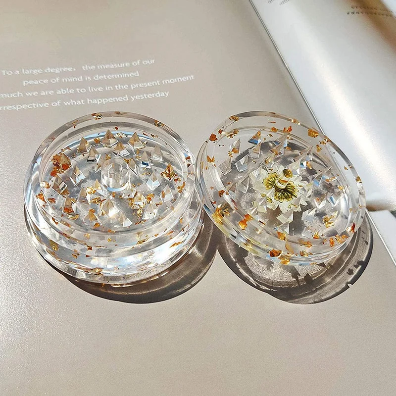 ABQR Stampo per smerigliatrice grande per resina - Stampo per smerigliatrice in resina da 3 pollici con forma efficiente di punte, stampi per smerigliatrice in silicone premium