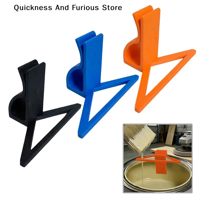 【TO】1pcs Universal 3D Printed Paint Can Brush Cleaner – Clip-On Scraper, Anti-Drip, Multi-Size, Keeps Opening Clean