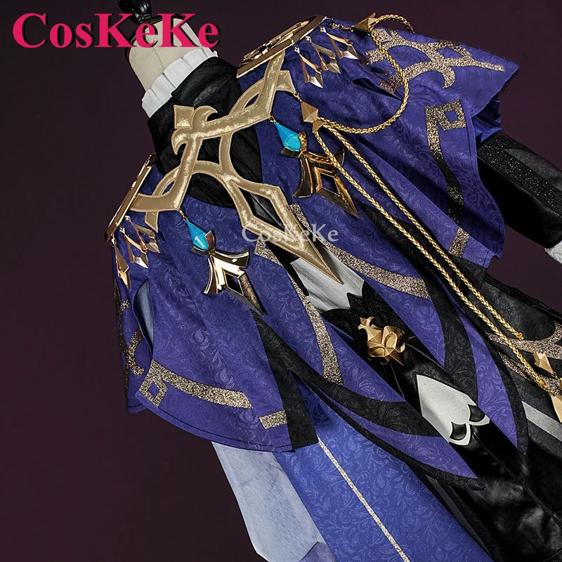 CosKeKe Clorinde-Disfraz de Genshin Impact para mujer, vestido elegante y dulce, ropa de juego de rol para fiesta de Halloween, S-XXL