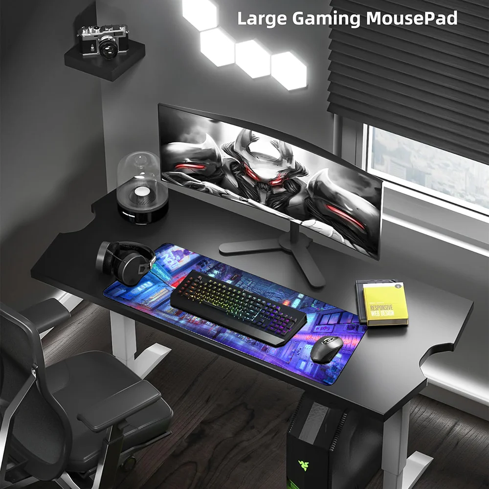 CYBERPUNK Style Gaming Pad Computer Desks Desk Accessories Mouse Carpet Mousepad Gamer Pc Cabinet Games Keyboard Mat Mats Office