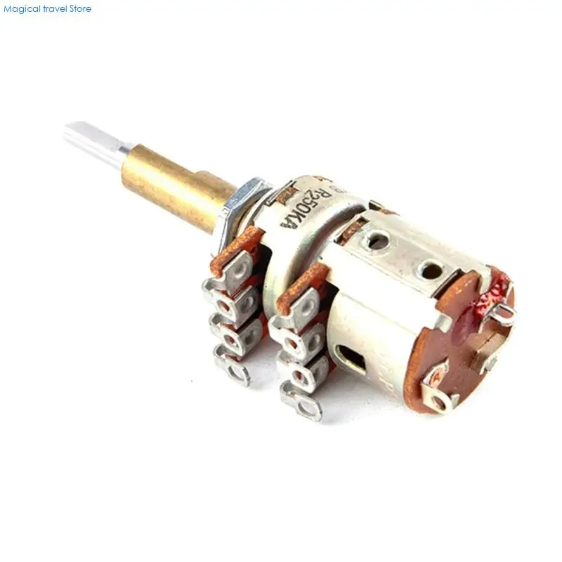 N2UB 16 Type Double Shaft Double Adjustment Rotary Potentiometer With Switcher For A50K