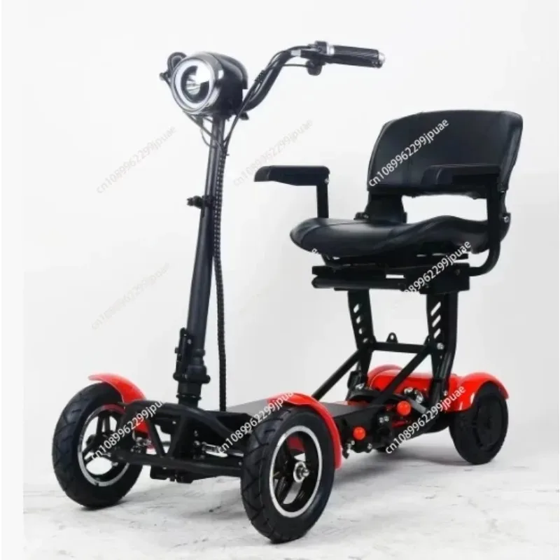 

8 Inch 500W 36V Four Wheel Portable Elderly Electric Scooter Max 18KM/H Double Brake Mini Mobility E Scooter