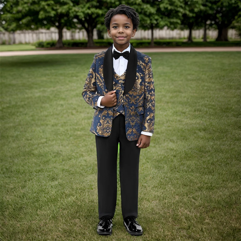 

Лидер продаж, элегантный костюм для мальчиков, официальное банкетное выпускное пальто, жилет, брюки, галстук-бабочка, умное качество, школьное представление, благородная стоимость