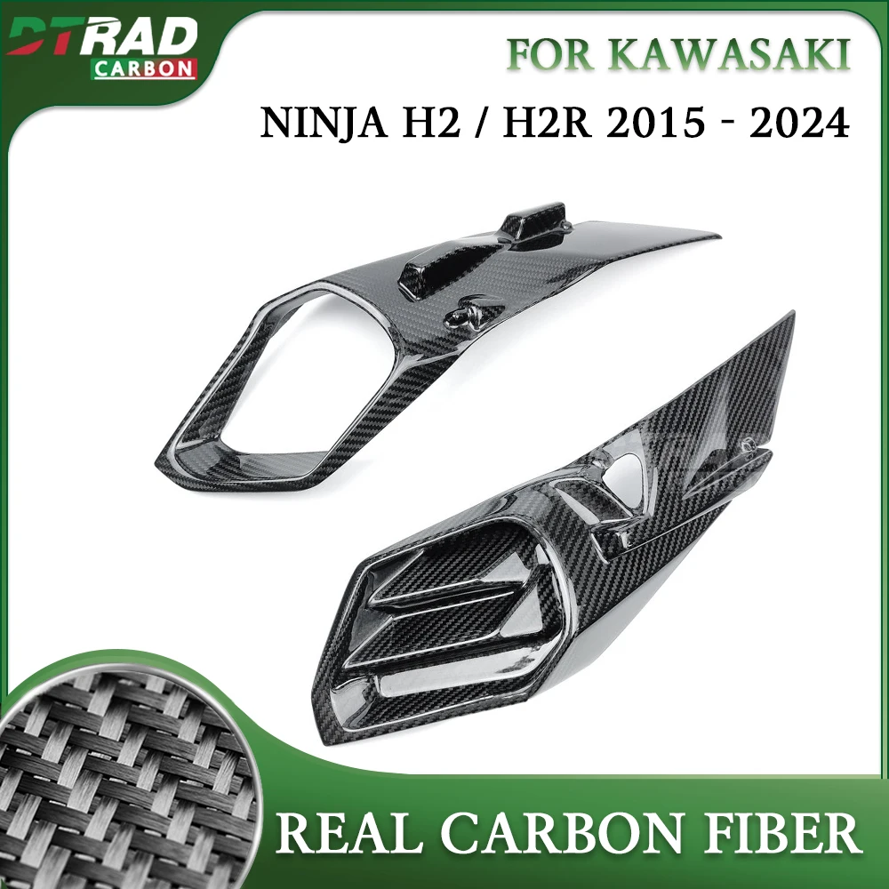 

For KAWASAKI NINJA H2 / R H2R 2015- 2023 2024 Front Hood Air Intake Carbon Fiber Accessories Duct Liner Plate Motorcycle Fairing